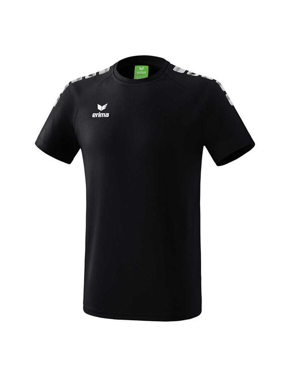 erima essential 5 c t shirt erwachsene schwarz weiss 2081932 gr s