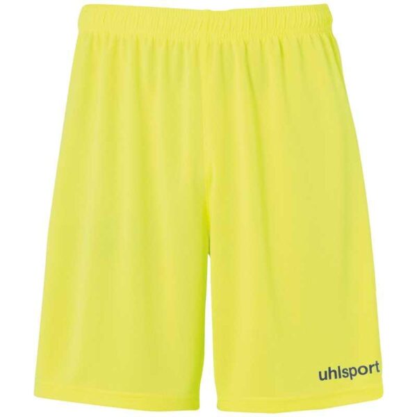 uhlsport center basic shorts ohne innenslip 100334221 fluo gelb schwarz gr 128