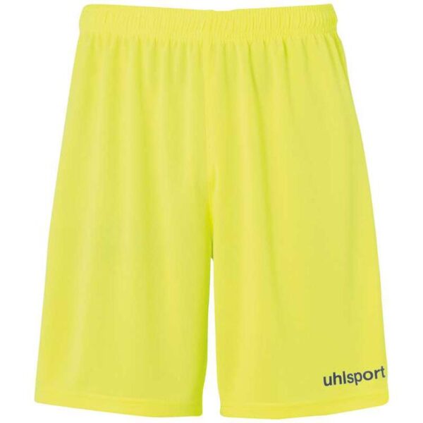 uhlsport center basic shorts ohne innenslip 100334221 fluo gelb schwarz gr 140