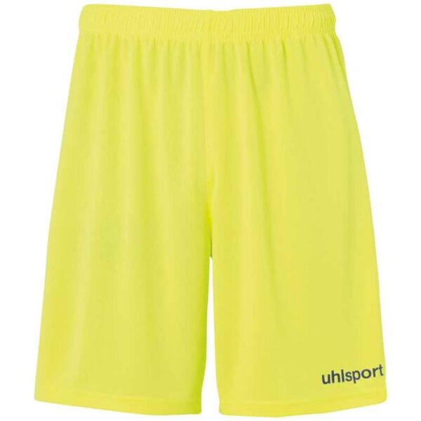 uhlsport center basic shorts ohne innenslip 100334221 fluo gelb schwarz gr s